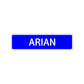 Arian Street Sign Children Name Room Plate