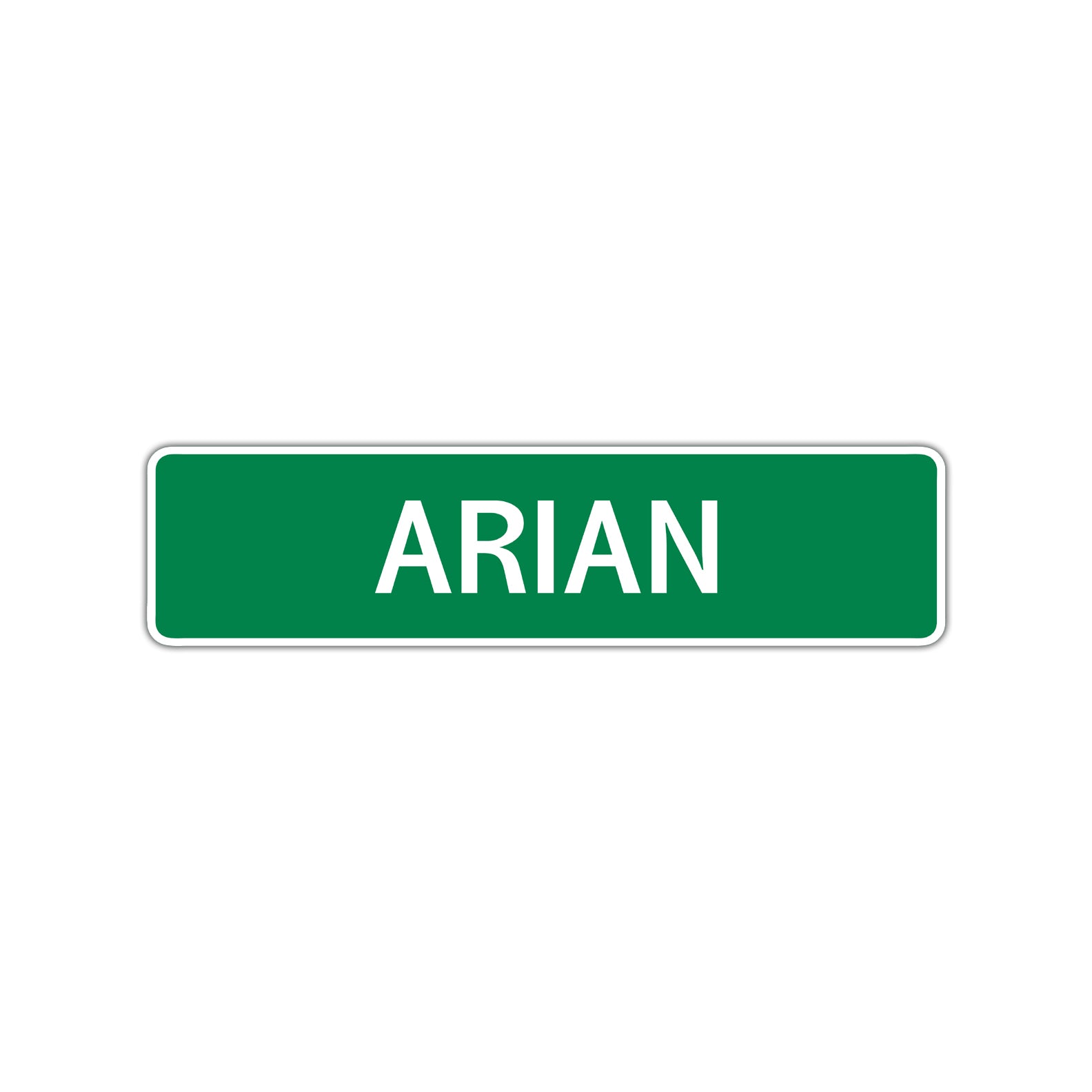 Arian Street Sign Children Name Room Plate