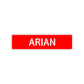Arian Street Sign Children Name Room Plate