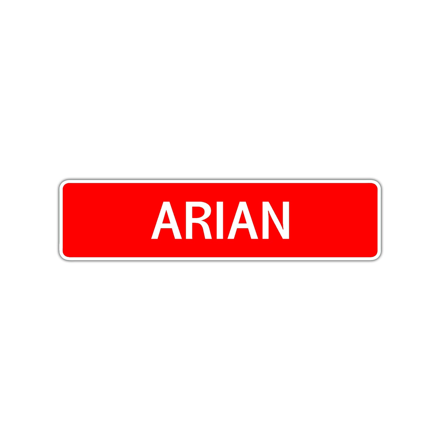 Arian Street Sign Children Name Room Plate