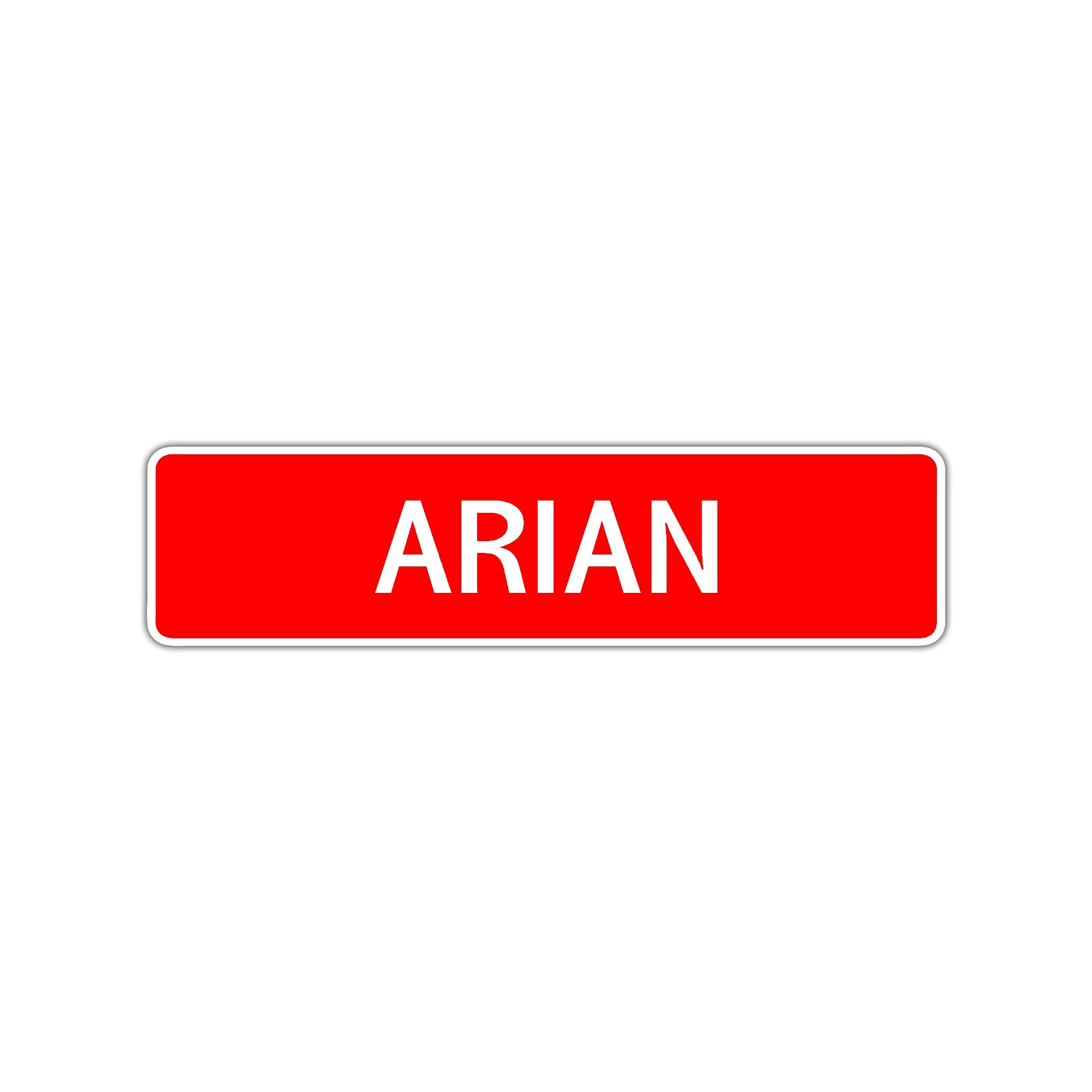 Arian Street Sign Children Name Room Plate