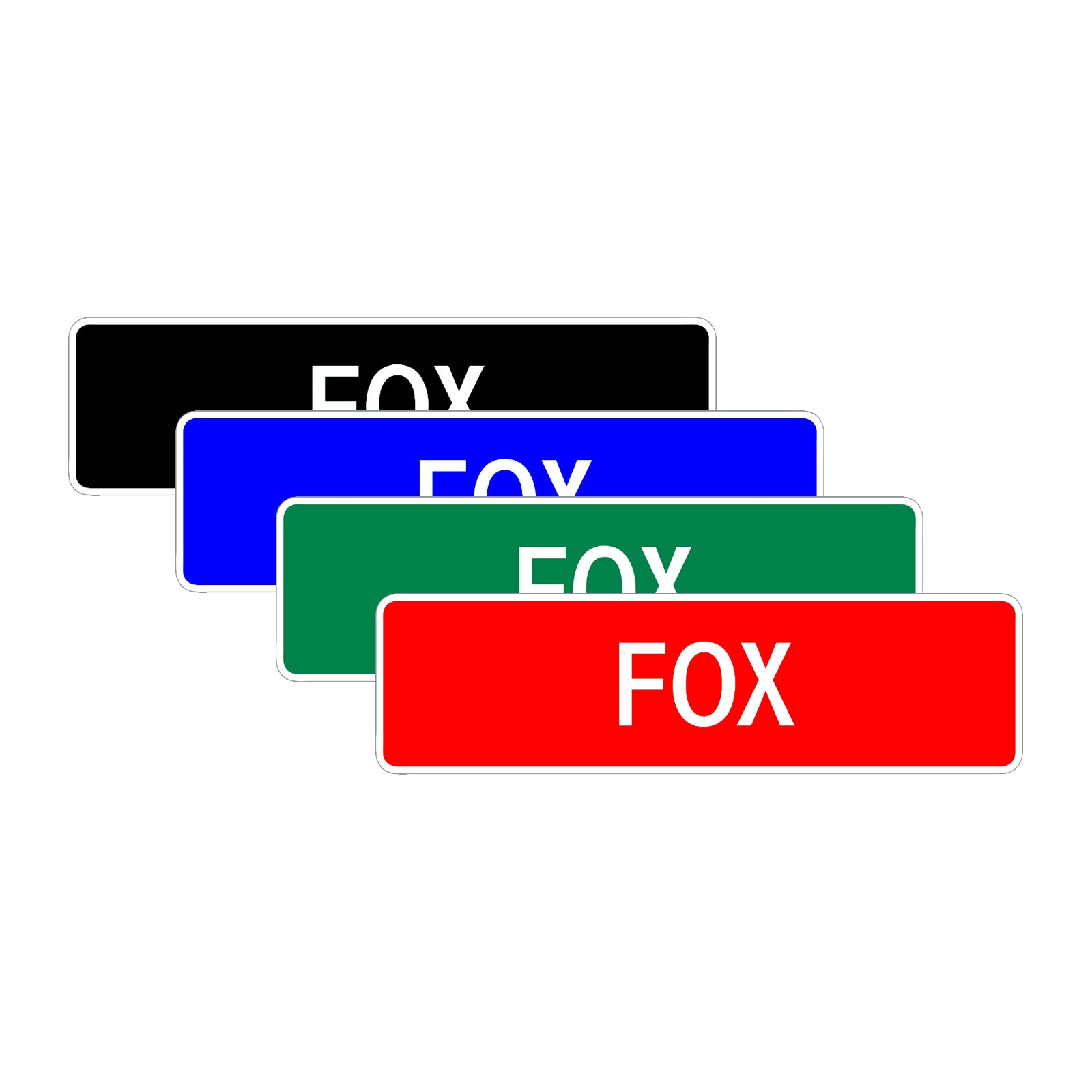 Fox Street Sign Children Name Room Plate – Sign Fever