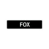 Fox Street Sign Children Name Room Plate