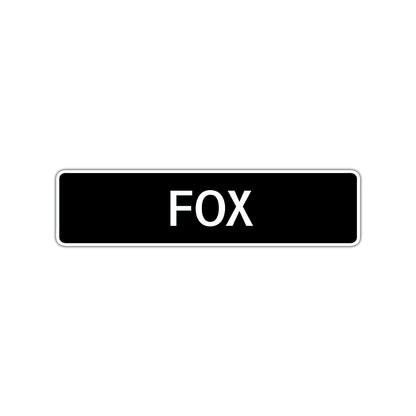 Fox Street Sign Children Name Room Plate
