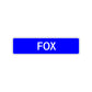 Fox Street Sign Children Name Room Plate