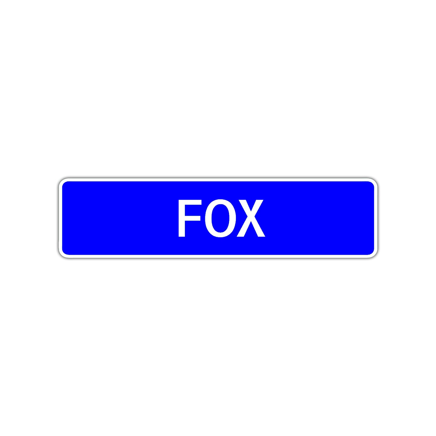 Fox Street Sign Children Name Room Plate