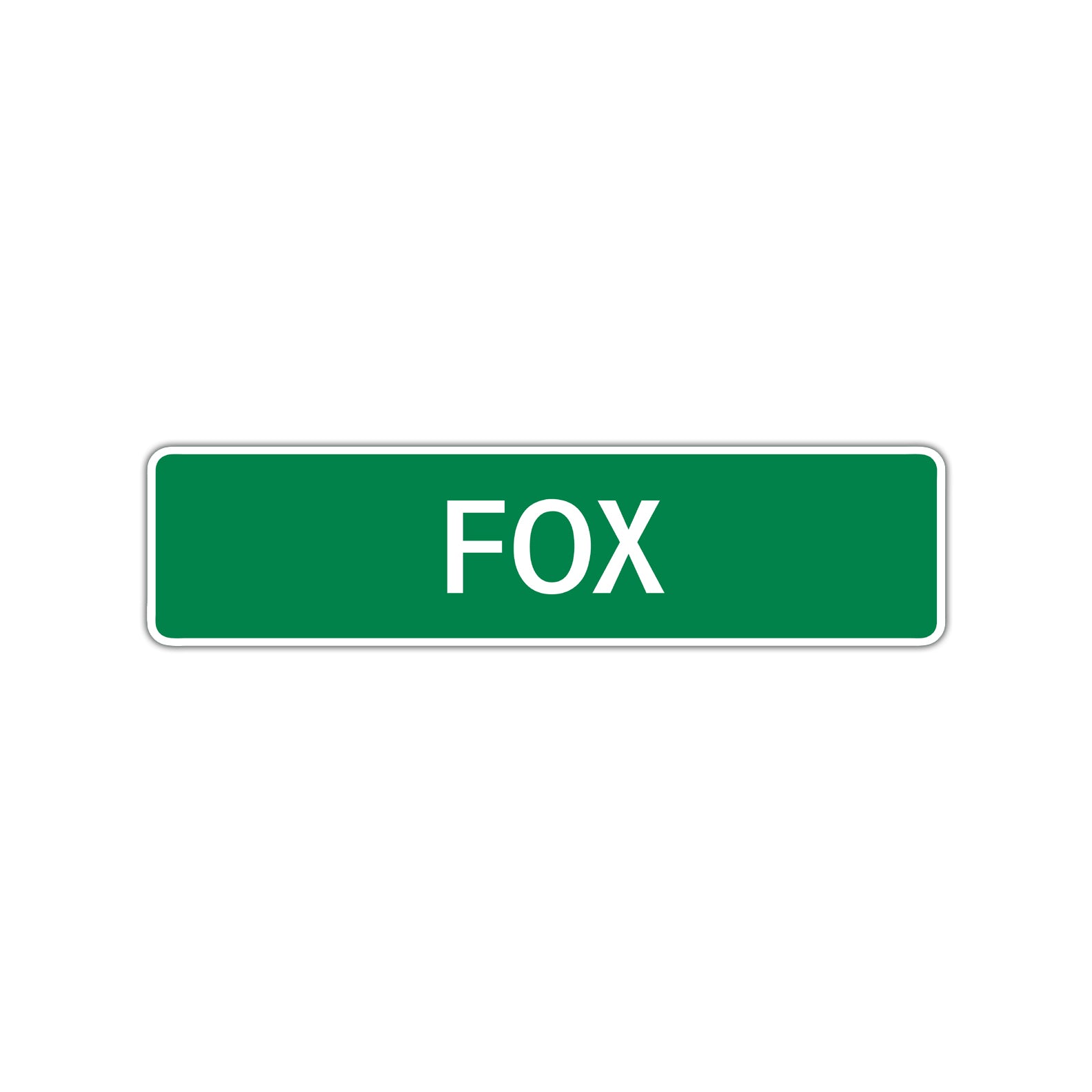 Fox Street Sign Children Name Room Plate
