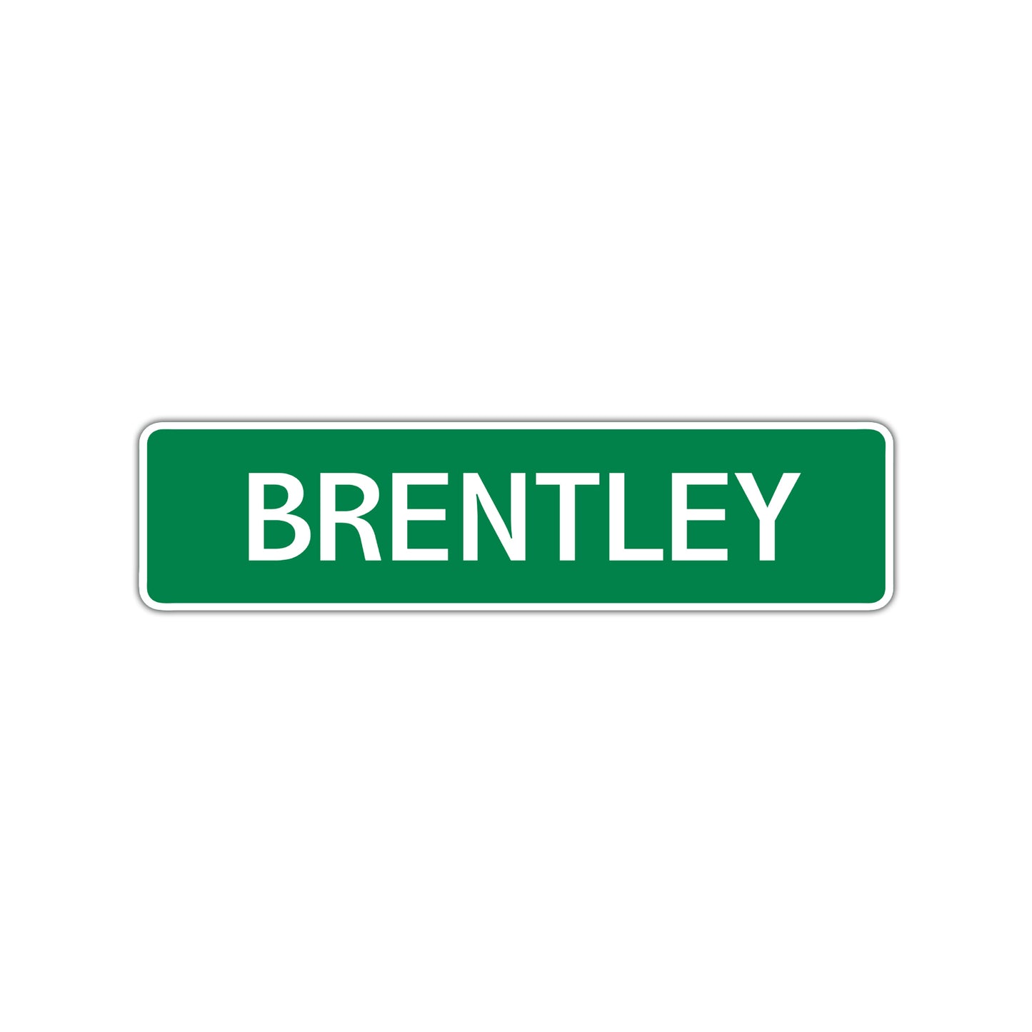 Brentley Street Sign Children Name Room Plate