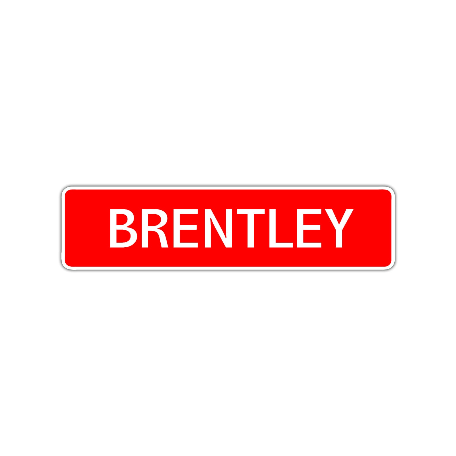Brentley Street Sign Children Name Room Plate