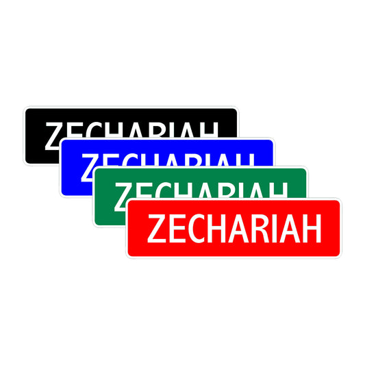  Zechariah Street Sign Children Name Room Plate