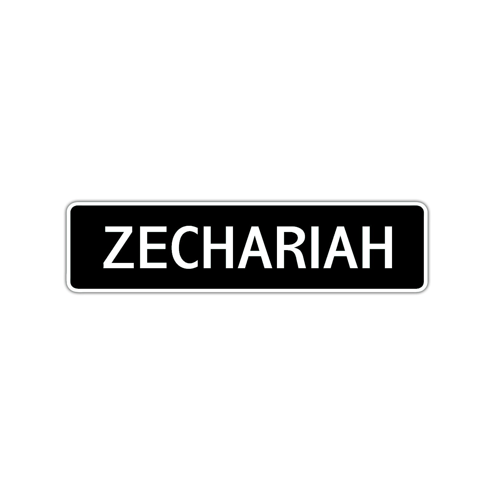  Zechariah Street Sign Children Name Room Plate