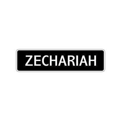  Zechariah Street Sign Children Name Room Plate