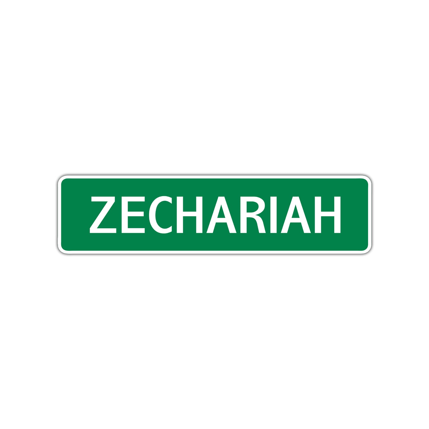  Zechariah Street Sign Children Name Room Plate