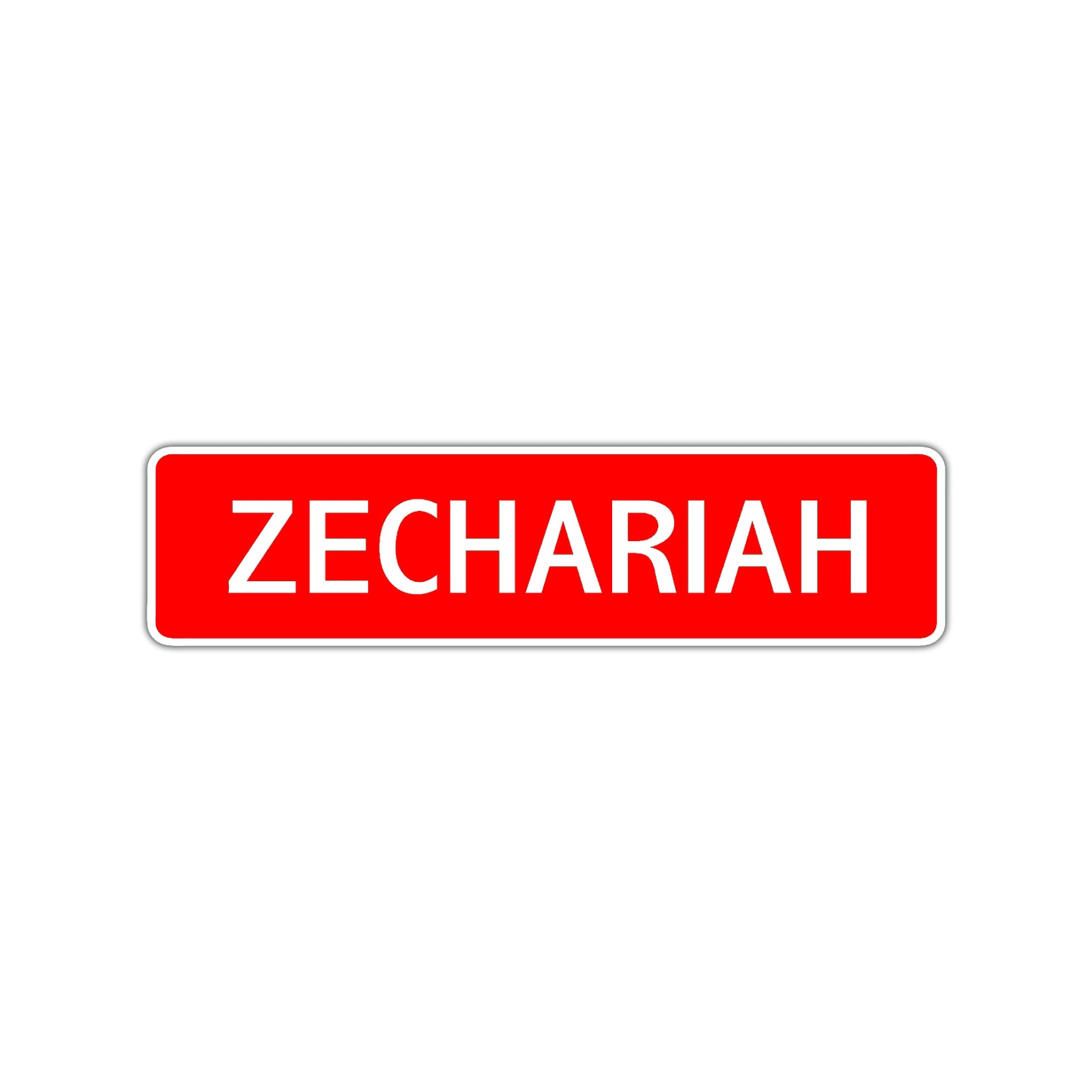  Zechariah Street Sign Children Name Room Plate