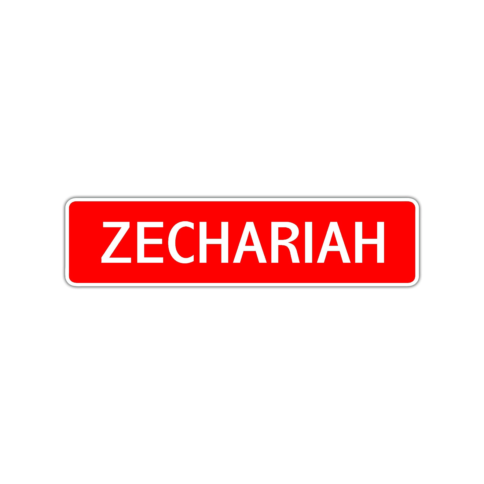  Zechariah Street Sign Children Name Room Plate