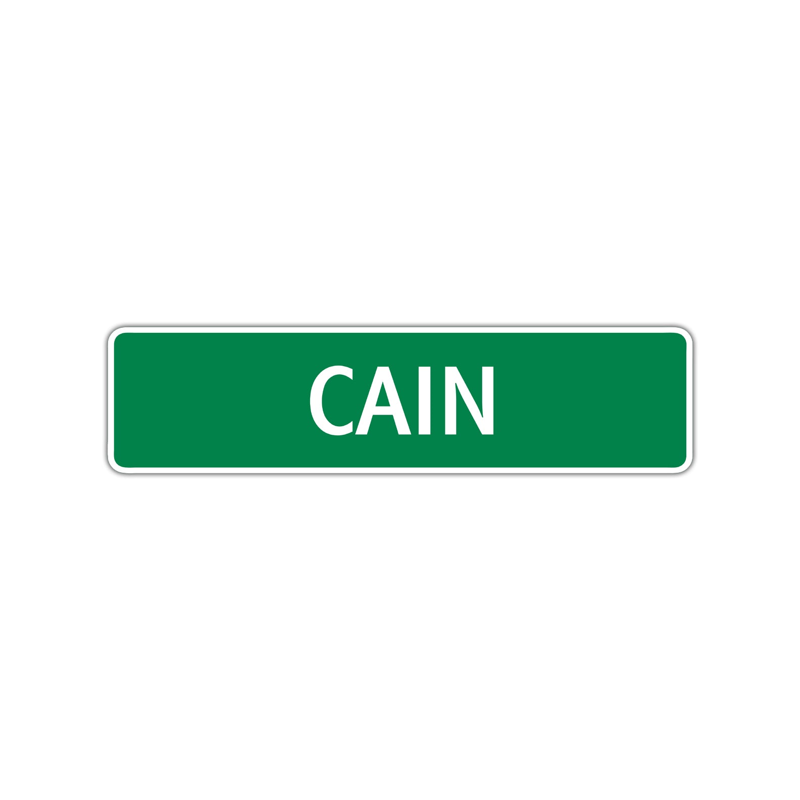 Cain Street Sign Children Name Room Plate