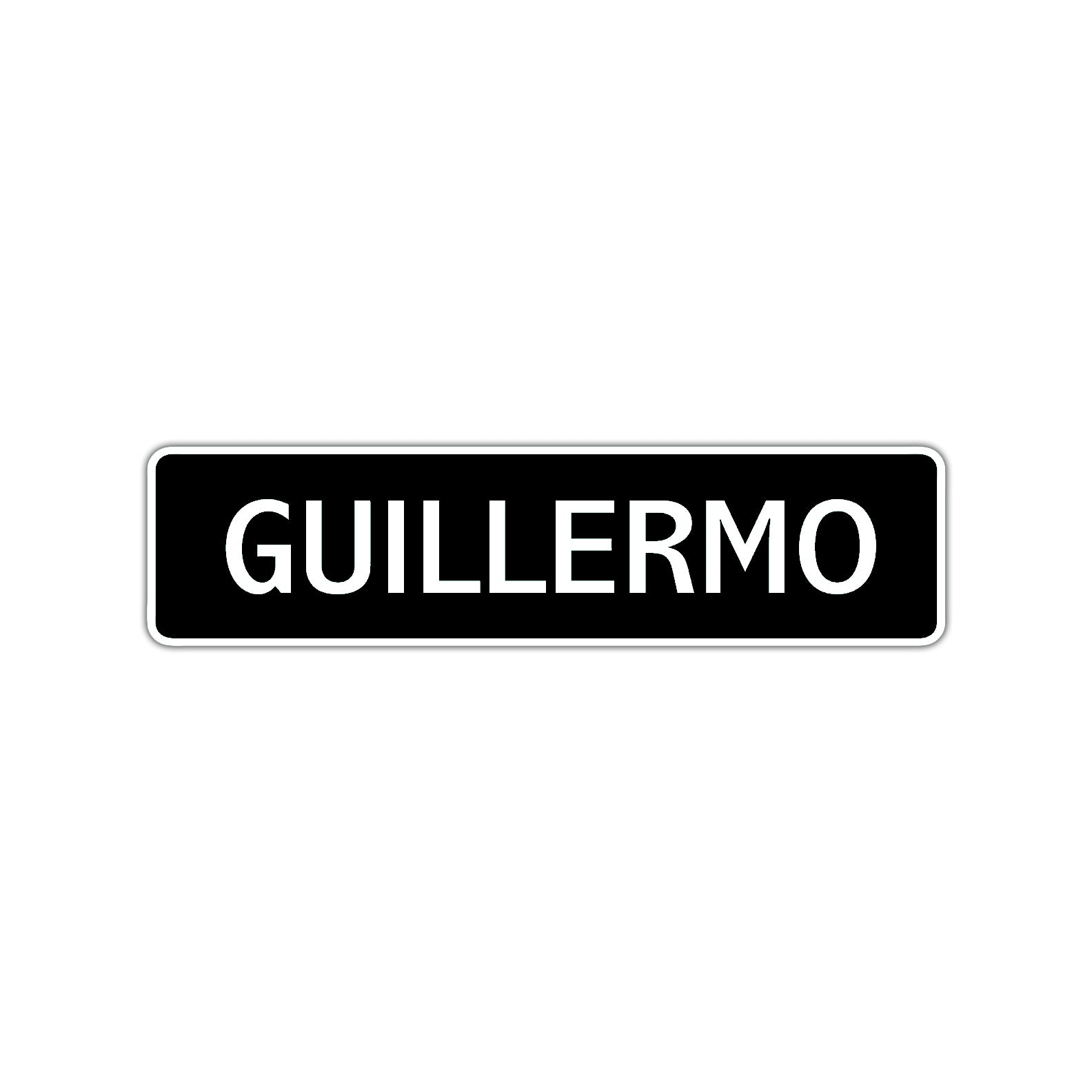 Guillermo Street Sign Children Name Room Plate