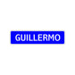 Guillermo Street Sign Children Name Room Plate
