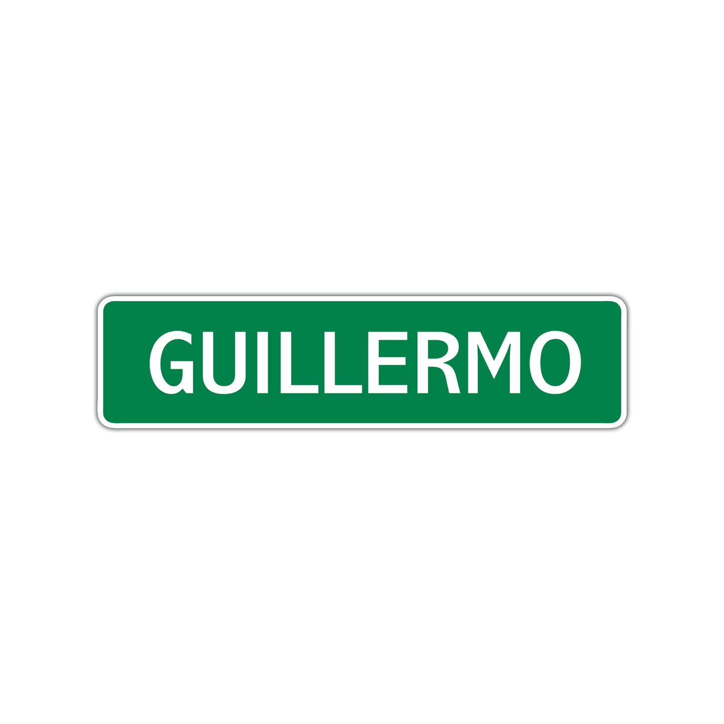 Guillermo Street Sign Children Name Room Plate