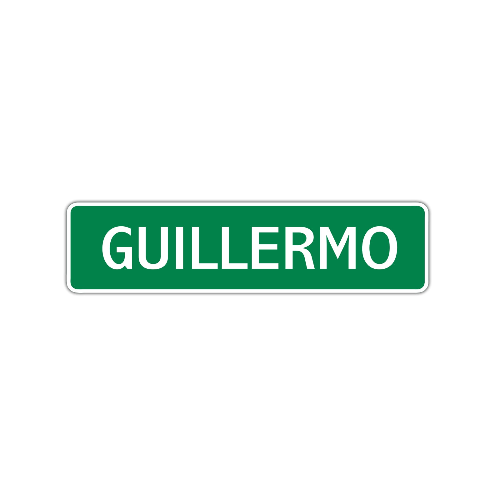 Guillermo Street Sign Children Name Room Plate