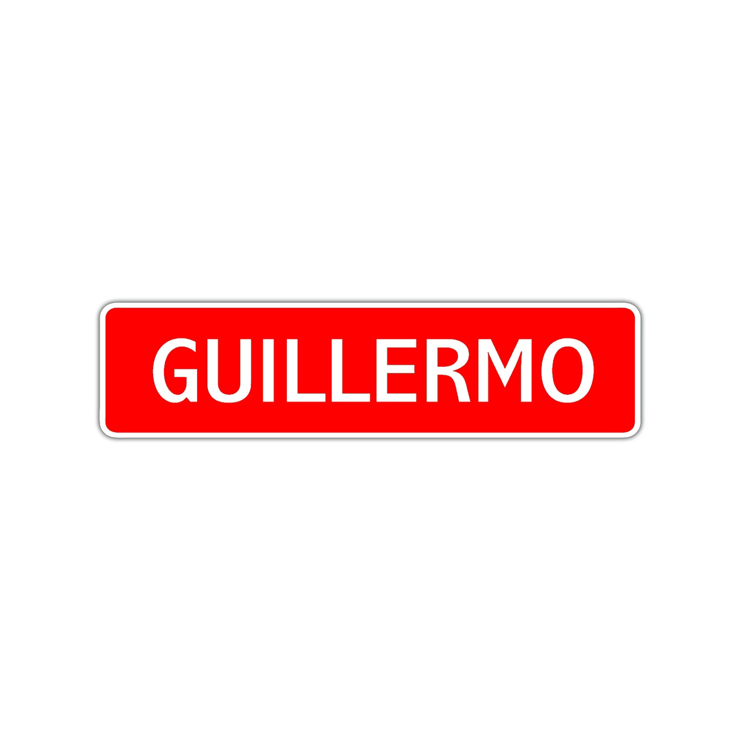 Guillermo Street Sign Children Name Room Plate
