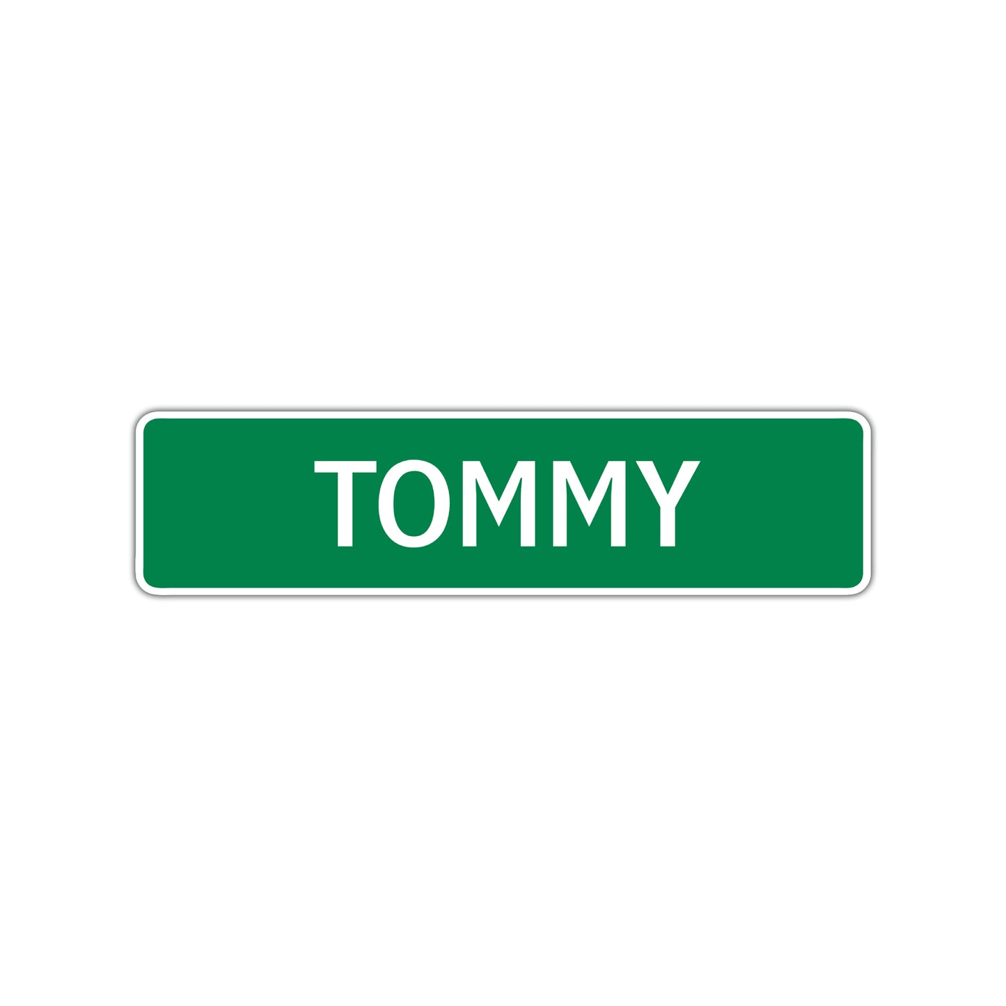 Tommy Street Sign Children Name Room Plate