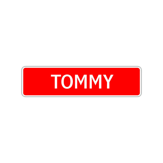 Tommy Street Sign Children Name Room Plate