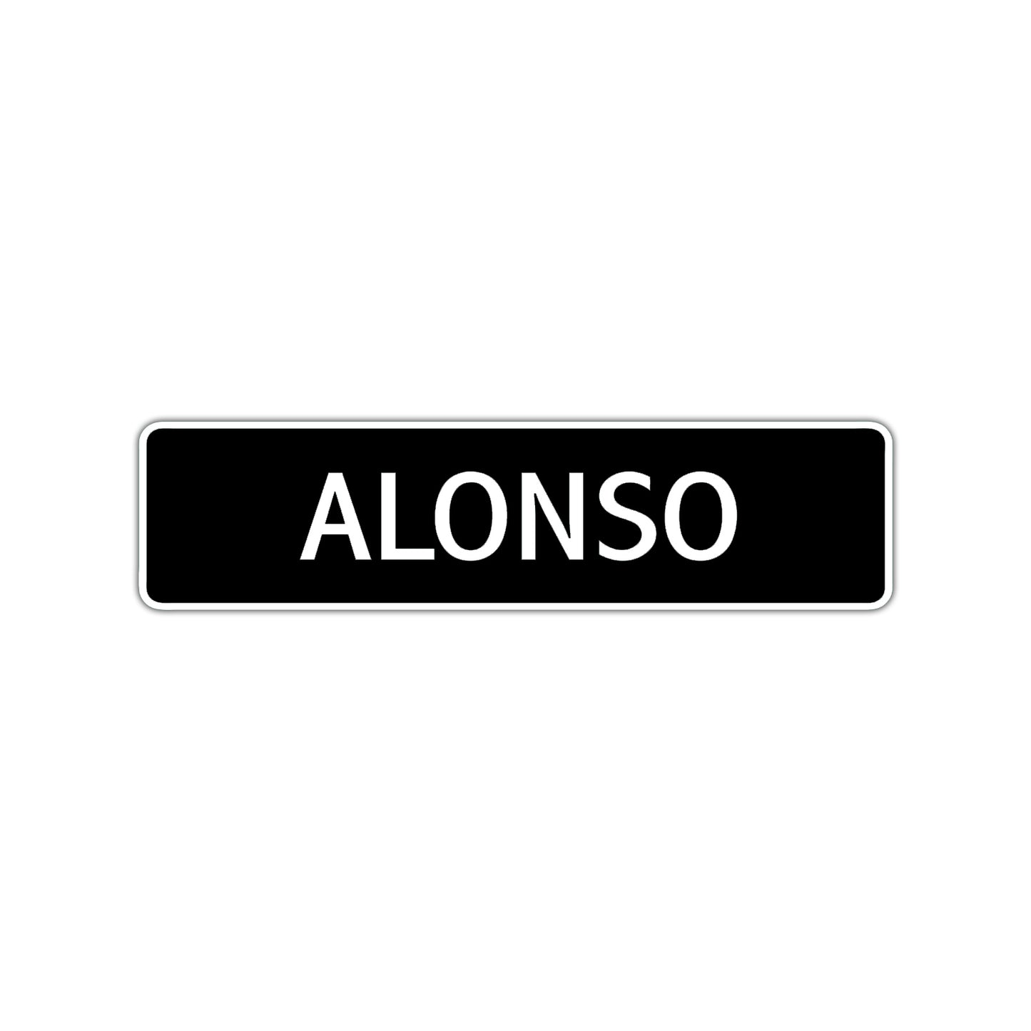 Alonso Street Sign Children Name Room Plate