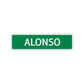 Alonso Street Sign Children Name Room Plate