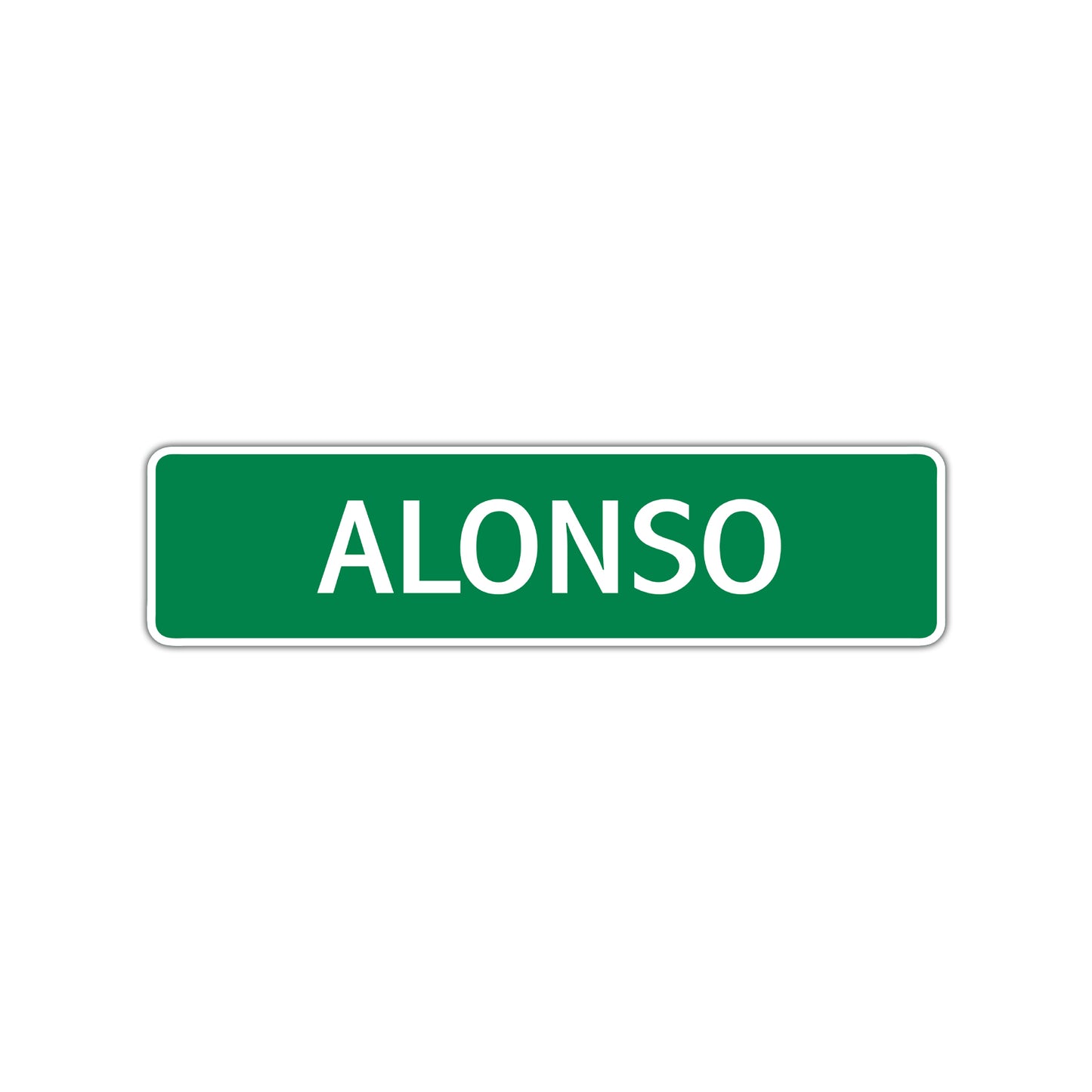 Alonso Street Sign Children Name Room Plate