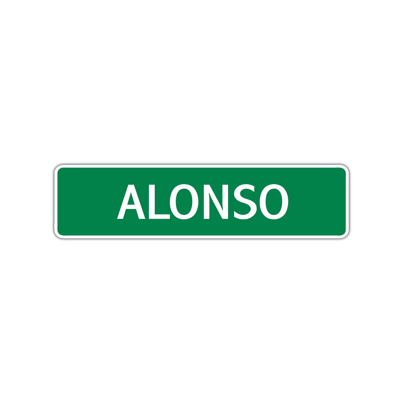 Alonso Street Sign Children Name Room Plate