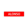 Alonso Street Sign Children Name Room Plate