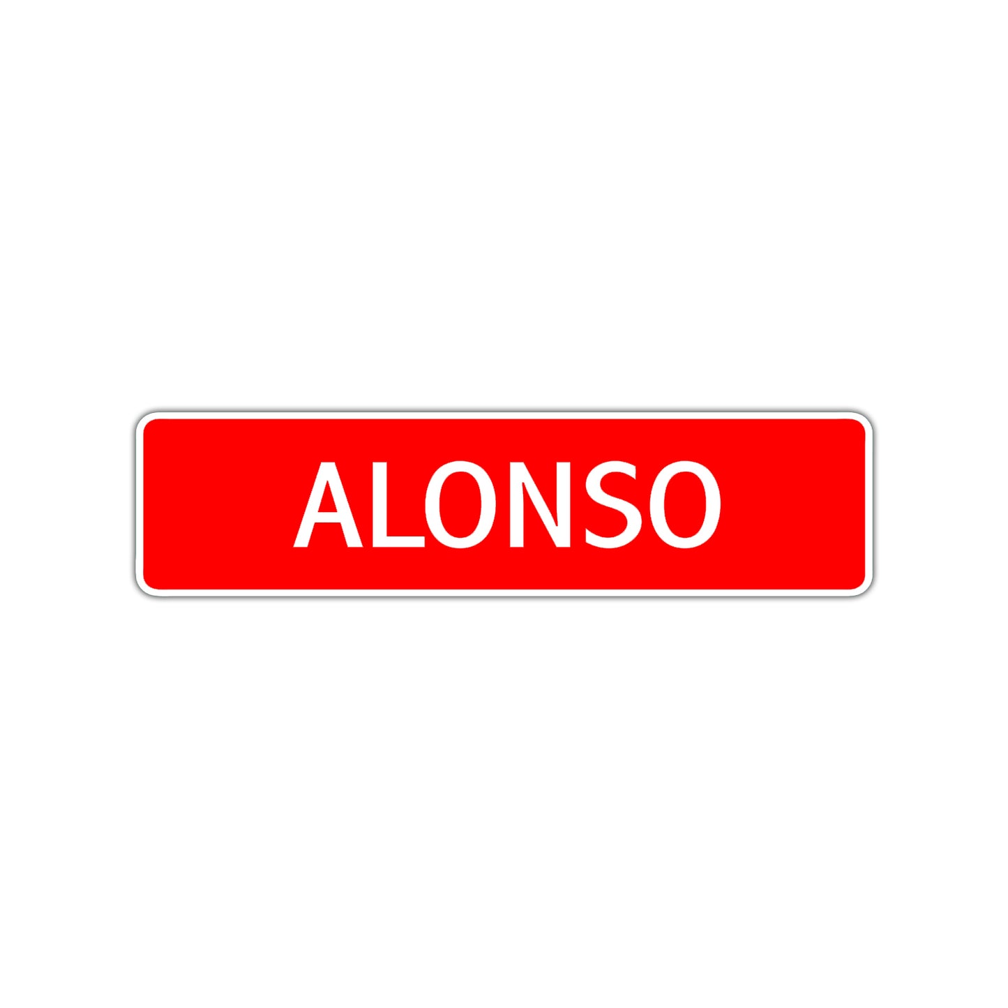 Alonso Street Sign Children Name Room Plate