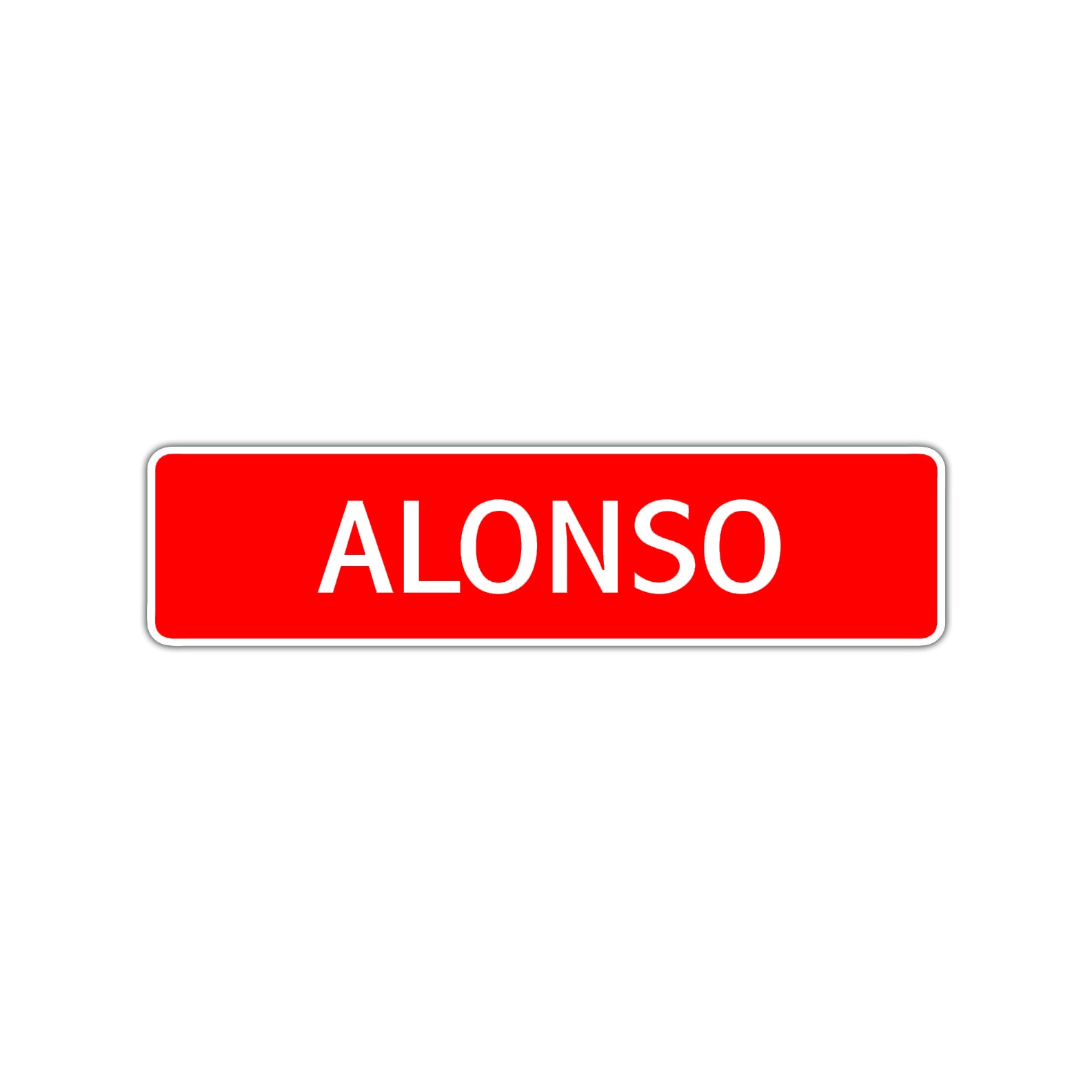 Alonso Street Sign Children Name Room Plate