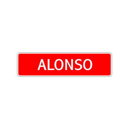 Alonso Street Sign Children Name Room Plate