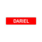 Dariel Street Sign Children Name Room Plate