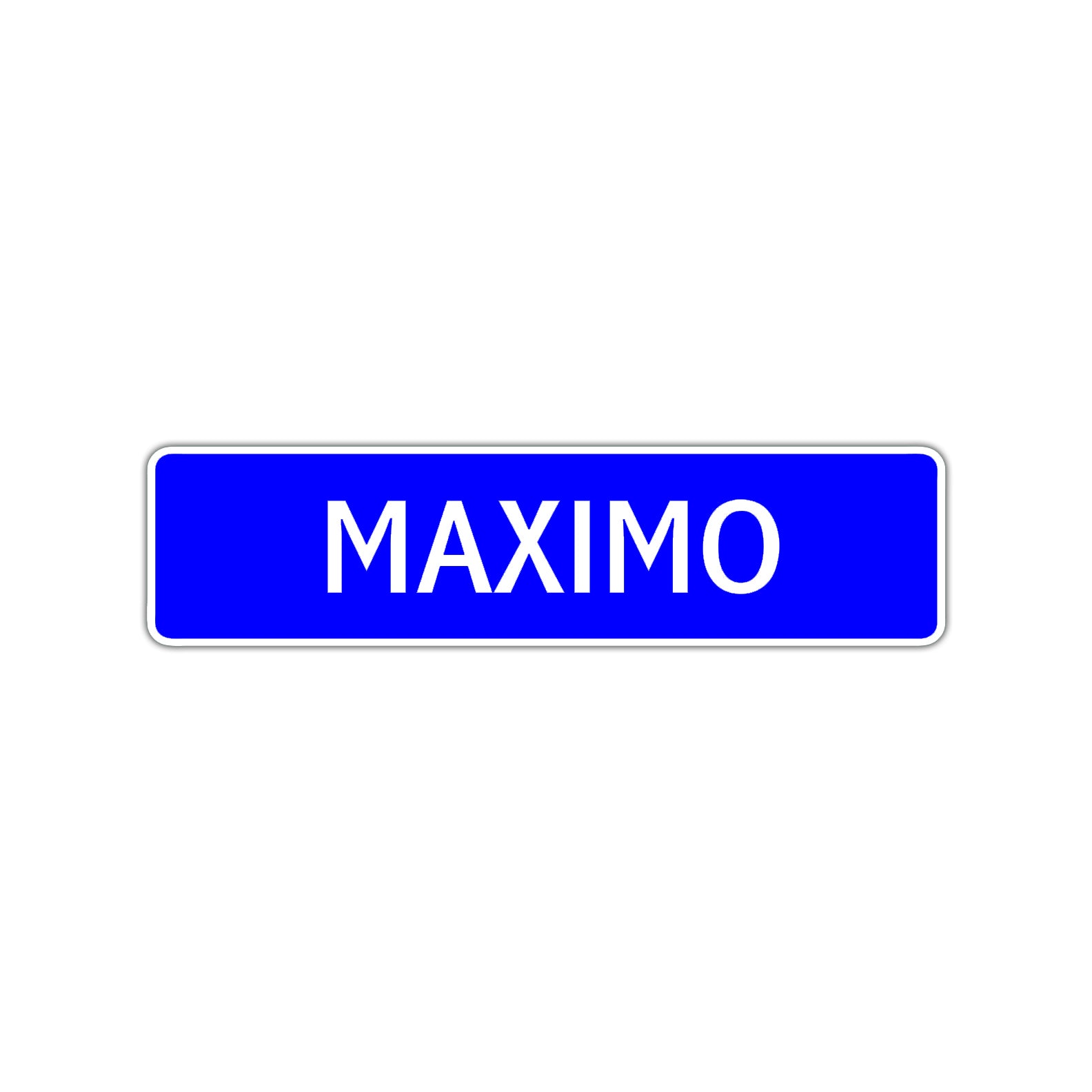 Maximo Street Sign Children Name Room Plate