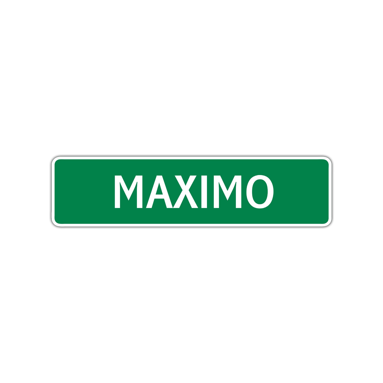 Maximo Street Sign Children Name Room Plate