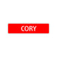Cory Street Sign Children Name Room Plate