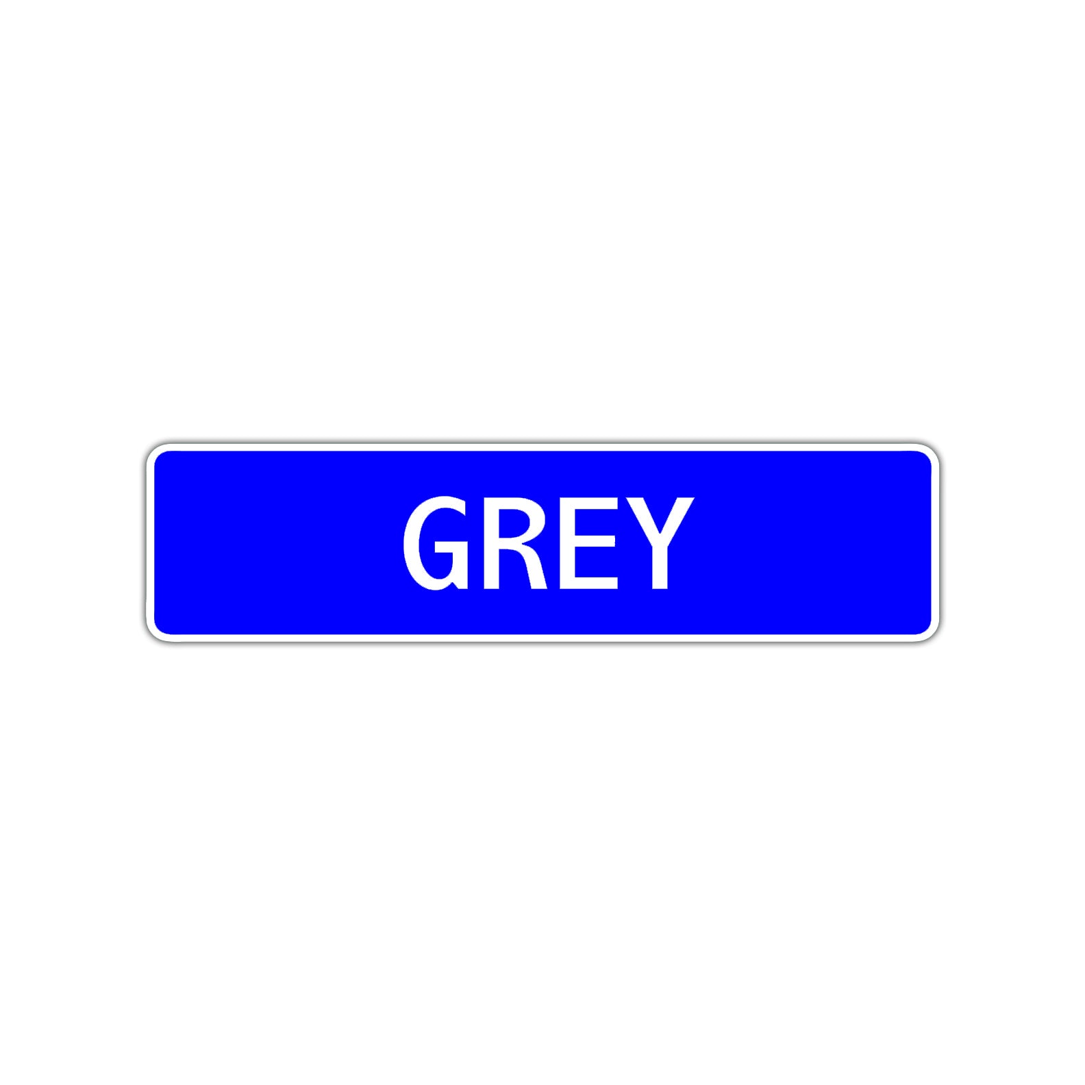 Grey Street Sign Children Name Room Plate