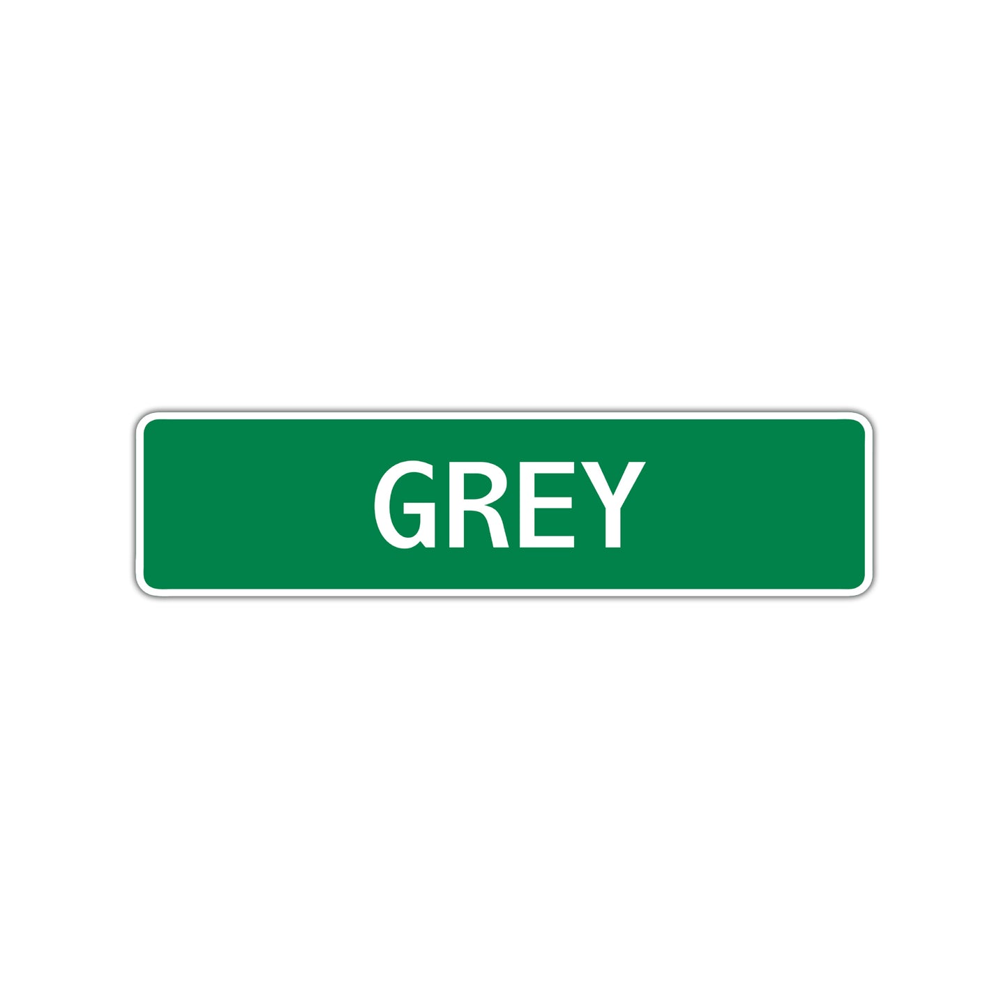 Grey Street Sign Children Name Room Plate