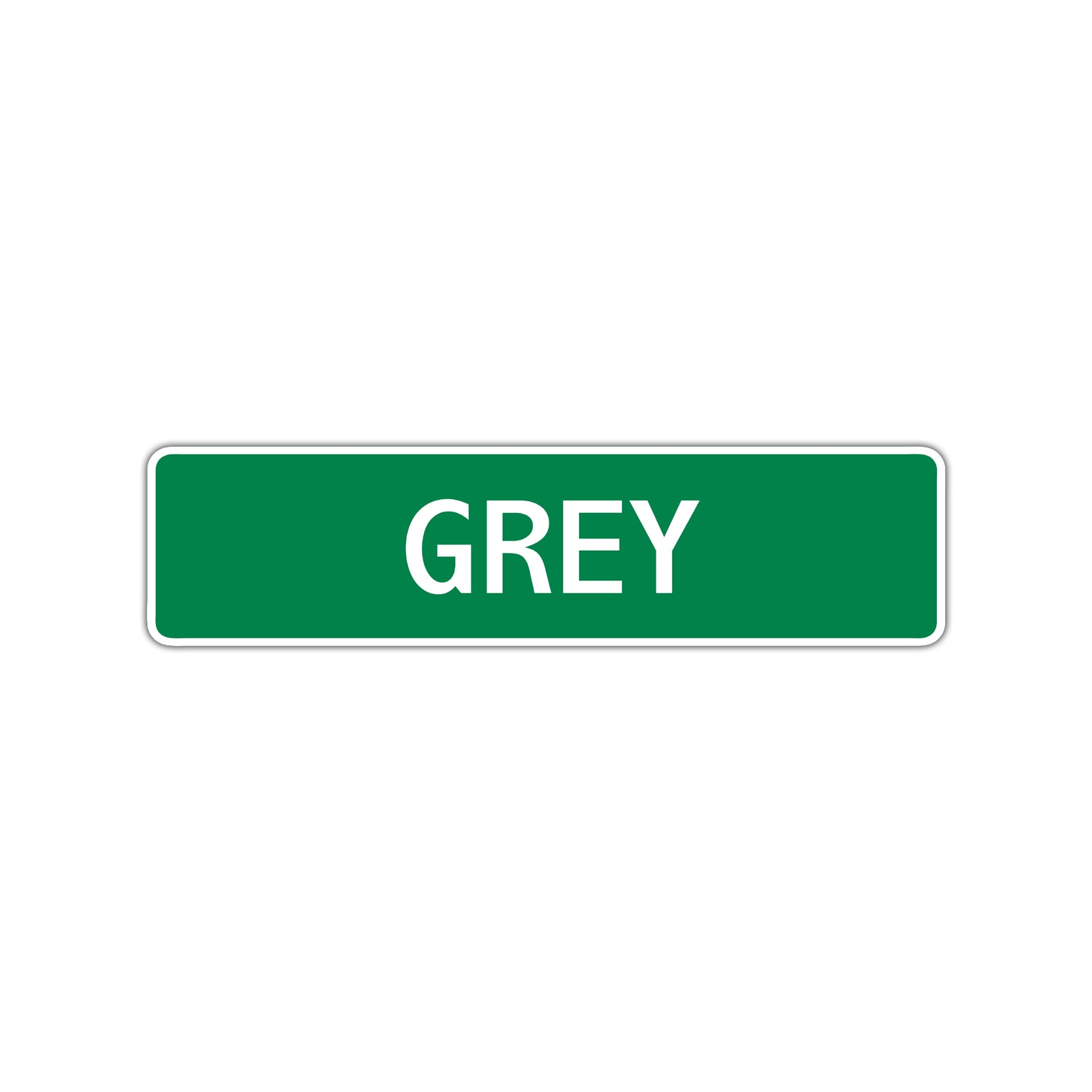 Grey Street Sign Children Name Room Plate