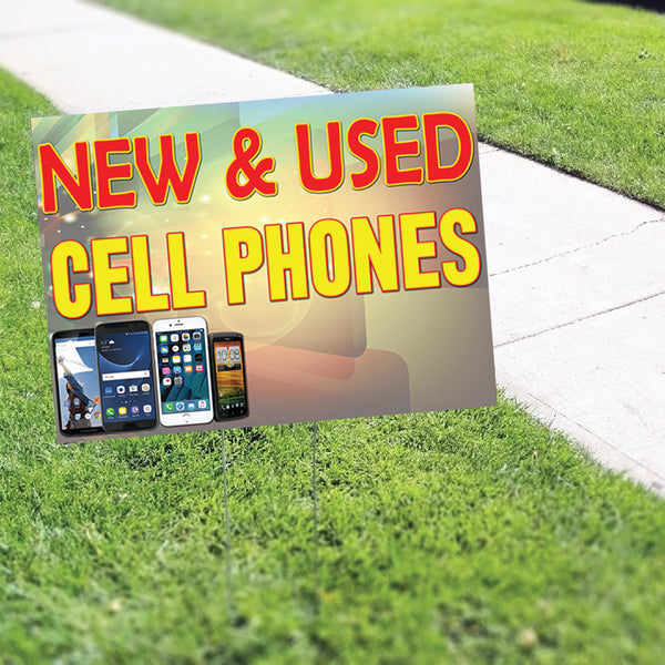 New & Used Cell Phones Coroplast Printed Yard Sign - Sign Fever
