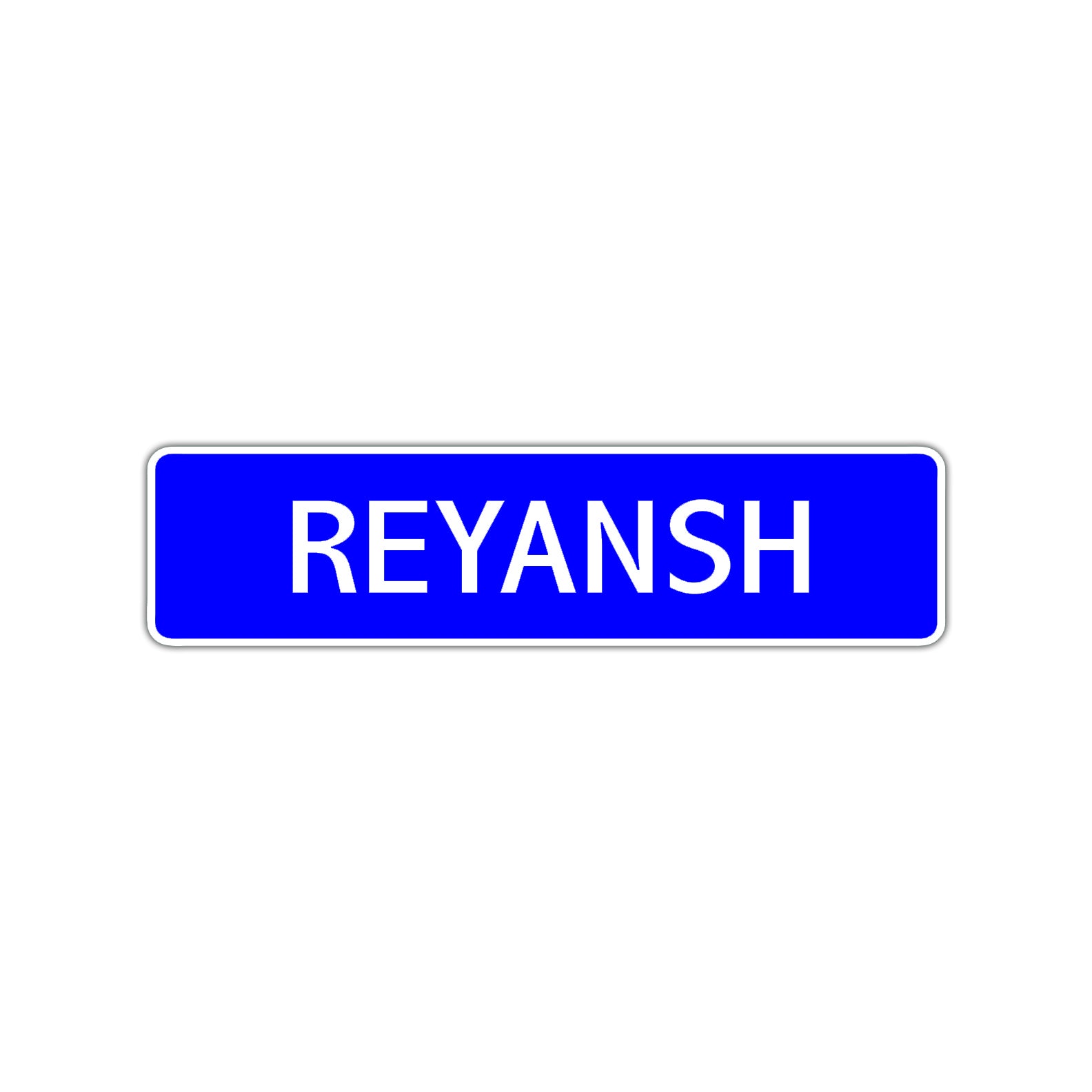 Reyansh Street Sign Children Name Room Plate