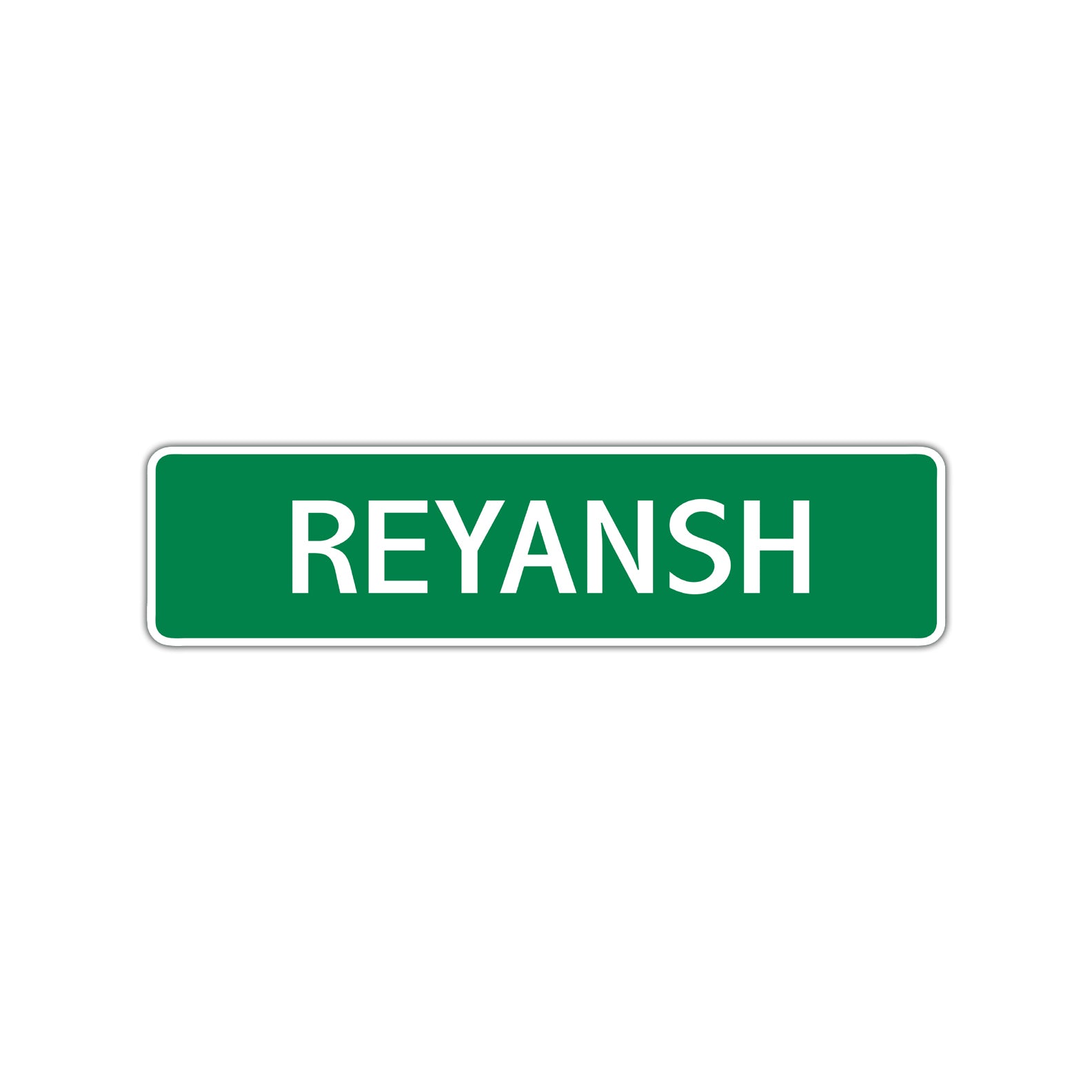 Reyansh Street Sign Children Name Room Plate