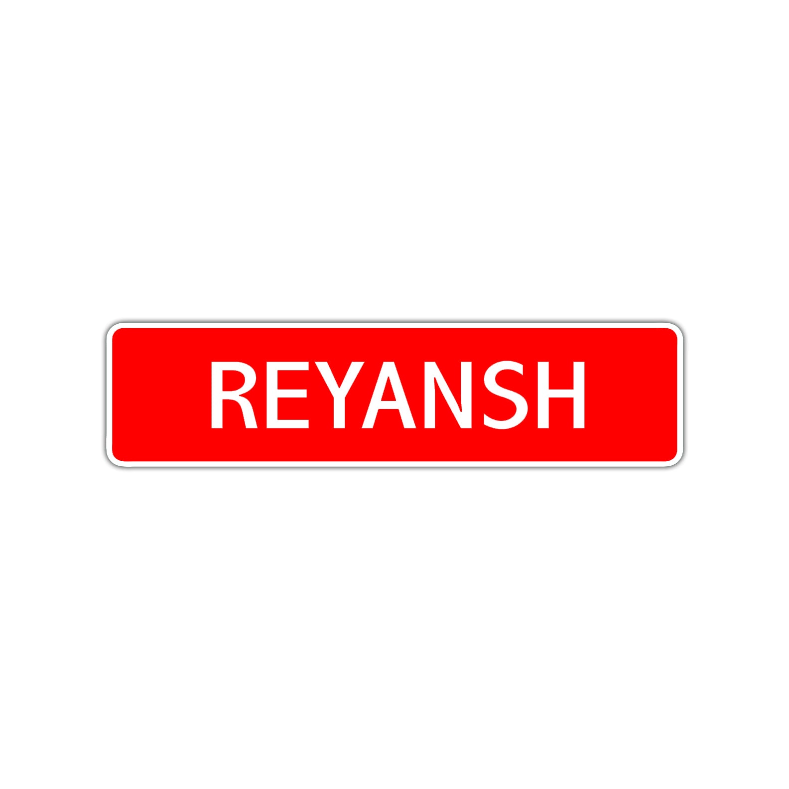 Reyansh Street Sign Children Name Room Plate