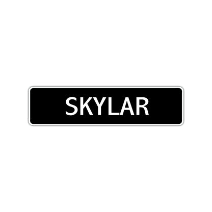Skylar Street Sign Children Name Room Plate