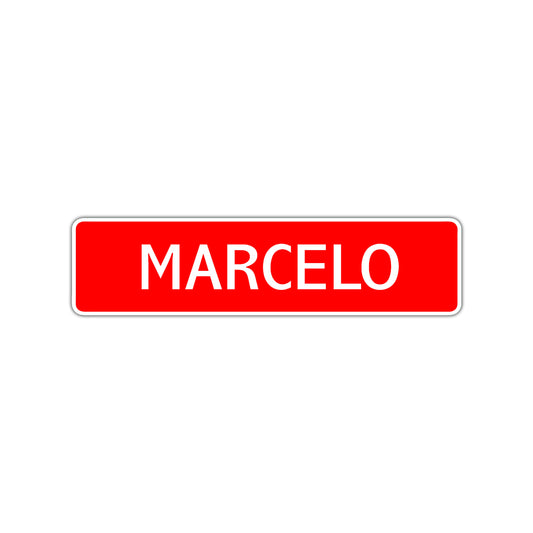 Marcelo Street Sign Children Name Room Plate