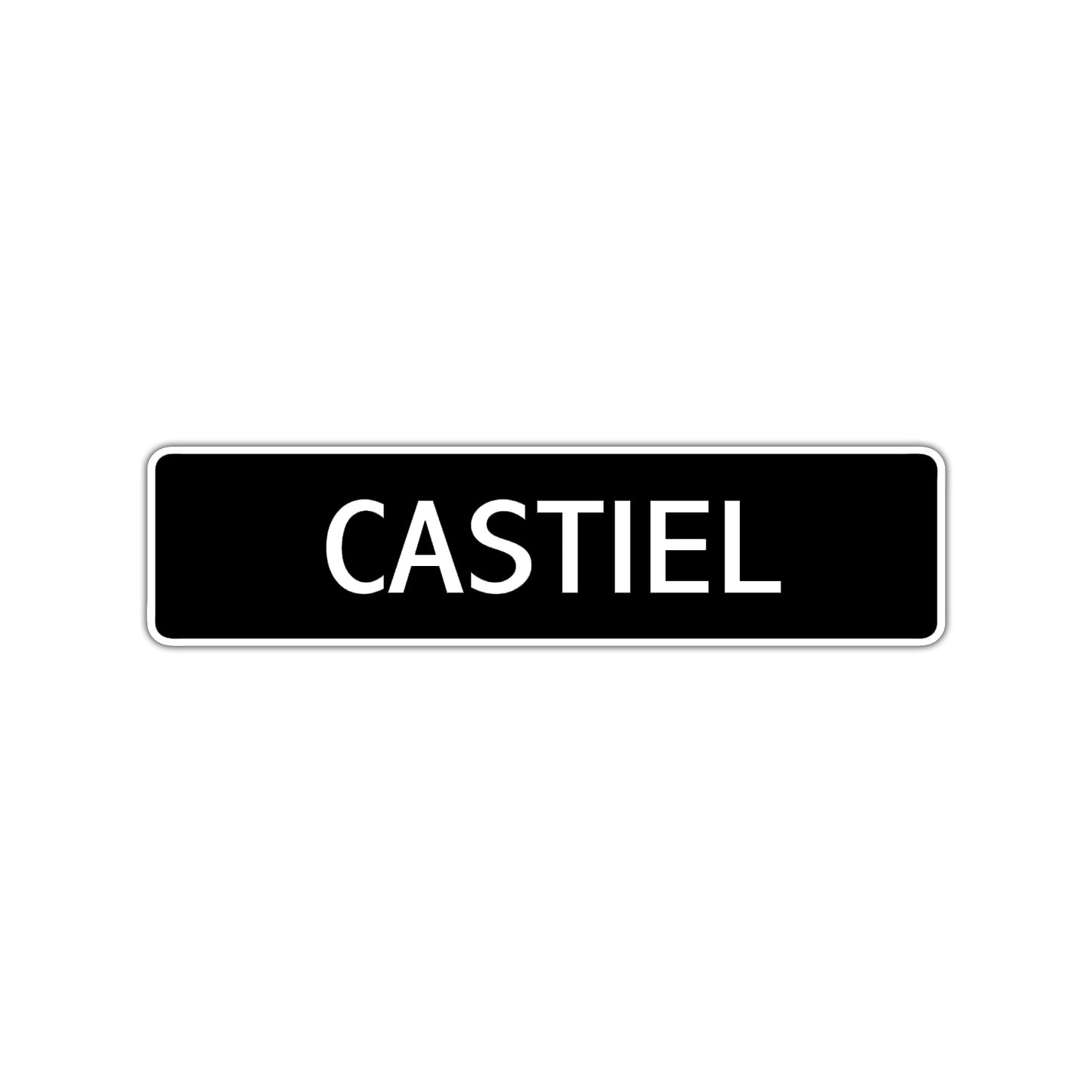 Castiel Street Sign Children Name Room Plate