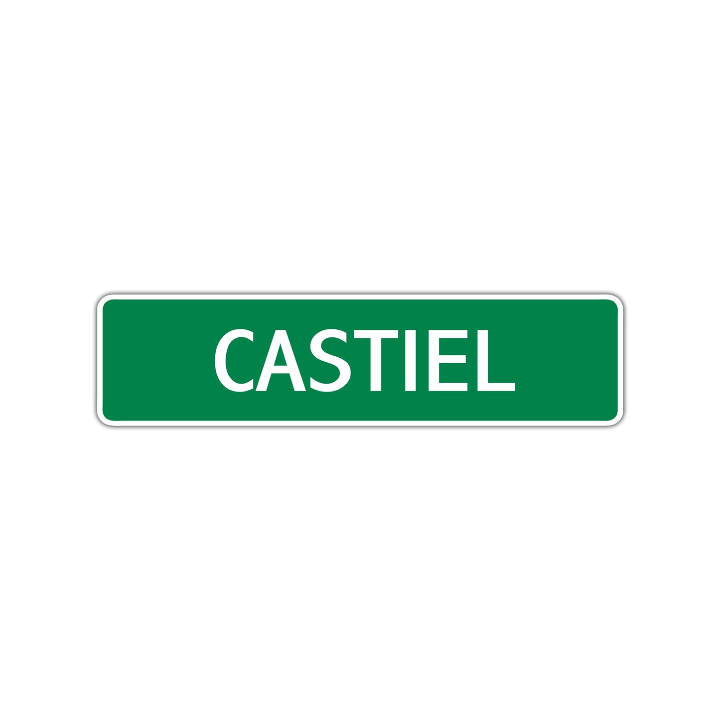 Castiel Street Sign Children Name Room Plate